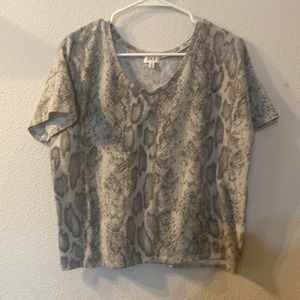 BKE snakeskin crop top size small